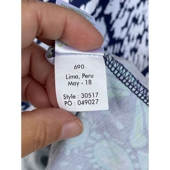 Lilly Pulitzer Women’s Hollee Shift Dress Bright Navy Pineapple Party Small - Picture 9 of 9